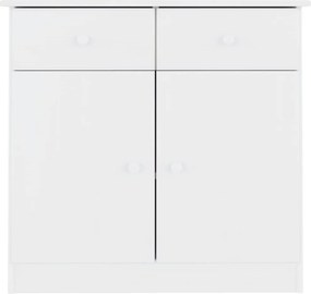 vidaXL Ντουλάπι ALTA Λευκό 77 x 35 x 73 εκ. από Μασίφ Ξύλο Πεύκου