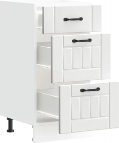 vidaXL ντουλάπι βάσης κουζίνας Lucca Λευκό κατασκευασμένο ξύλο