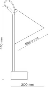 Επιτραπέζιο Φωτιστικό Rubi Table Μαύρο Χρυσό