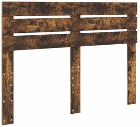 vidaXL Σκελετός Κρεβατιού Καπνιστό Δρύς 150 x 200 cm Μηχανήματος Ξύλο