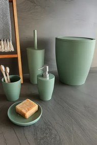 Stewehome Σετ μπάνιου 5 τεμαχίων από πλαστικό Πράσινο 8x20 cm