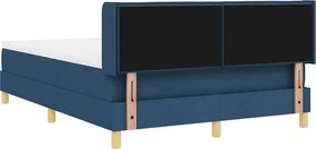 vidaXL Κρεβάτι με ελατήρια με στρώμα Μπλε 200 x 140 cm ύφασμα