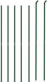 vidaXL Συρματόπλεγμα Περίφραξης Πράσινο 1,4 x 10 μ. με Βάσεις Φλάντζα