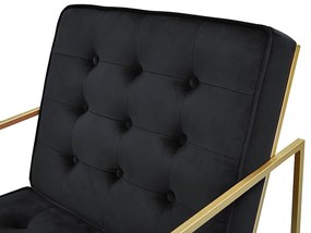 Πολυθρόνα Concept 55 198, Μαύρο, 80x62x79cm, Ταπισερί, Πόδια: Μέταλλο | Epipla1.gr