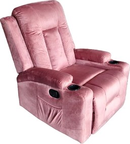 Πολυθρόνα relax Gessel pakoworld βελούδο σάπιο μήλο 80x90x98εκ