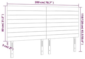 ΚΕΦΑΛΑΡΙ ΚΡΕΒΑΤΙΟΥ LED ΚΡΕΜ 200X5X118/128 ΕΚ. ΥΦΑΣΜΑΤΙΝΟ 3122591