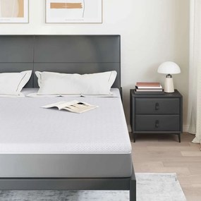 vidaXL Στρώμα επικάλυψης Λευκό 200 x 200 cm Υφασμα Jacquard