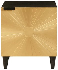 vidaXL Κομοδίνο Μαύρο και Χρυσό 40 x 33.5 x 46 εκ