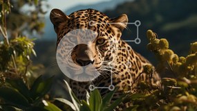 Intra Συλλεκτικό Ξύλινο Παζλ Plywood  4mm - Jaguar σε ένα πυκνό δάσος Σε Ξύλινο Κουτί - Διαστάσεις: 10x10 cm – 25 κομμάτια