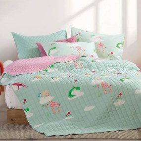 Κουβερλί Παιδικό Sky Is A Zoo Mint Nef-Nef Homeware Μονό 180x240cm Microfiber-Polyester