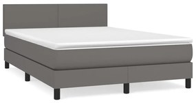 ΚΡΕΒΑΤΙ BOXSPRING ΜΕ ΣΤΡΩΜΑ ΓΚΡΙ 140X200ΕΚ. ΑΠΟ ΣΥΝΘΕΤΙΚΟ ΔΕΡΜΑ 3141009