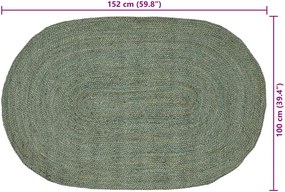 vidaXL Χαλιά χώρου Λαδί 100 x 152 εκ. Γιούτα
