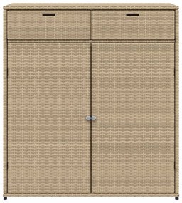 Ντουλάπι Αποθήκευσης Κήπου Beige 105x55x113 εκ. Συνθετικό Ρατάν - Μπεζ