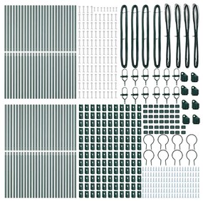 vidaXL Στύλος Περιφράξεων 52 pcs Πράσινο 3,2 x 3,2 x 170 εκ