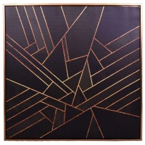 Κάδρο Black Theme EF095-16 373-92-043 60x3x60cm Black-Gold Τετράγωνοι Πλαστικό