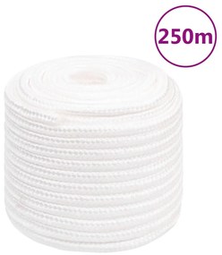 vidaXL Σχοινί Ναυτιλίας Ολόλευκο 16 χιλ. 250 μ. από Πολυπροπυλένιο