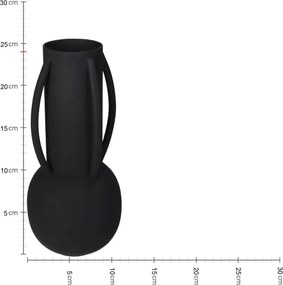 Βάζο ArteLibre Μαύρο Μέταλλο 11x11x24cm