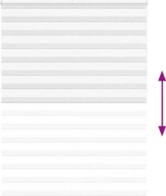 vidaXL Ζέβρα τυφλή Λευκό Πλάτος υφάσματος 150,9 εκ. Πολυεστέρας