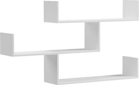 Ραφιέρα τοίχου Tiber pakoworld λευκή 120x22x67εκ