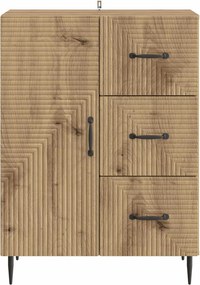 vidaXL Πλαϊνό γραφείο Artisan Δρυς 66 x 34,5 x 89,5 εκ