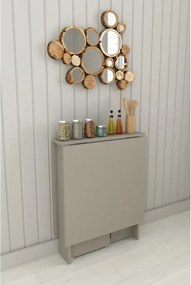 Stewehome Πτυσσόμενο Τραπέζι Κουζίνας MDF Γκρι μπεζ 133x75x75 cm