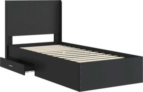 vidaXL Καλάθι με αποθήκη και κεφαλάρι Μαύρο 75 x 190 cm