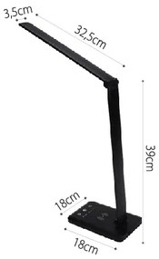 Επιτραπέζιο φωτιστικό LED 7W 3CCT (by touch) σε λευκό χρώμα D:39cm (3045-WH) - Πλαστικό - 3045-WH