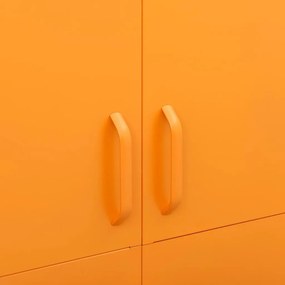vidaXL Ντουλάπα Μουσταρδί 90 x 50 x 180 εκ. από Ατσάλι