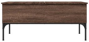 vidaXL Τραπεζάκι Σαλονιού Καφέ Δρυς 100x50x45 εκ. Επ. Ξύλο/Μέταλλο