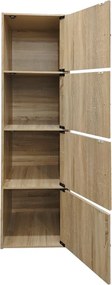 Ντουλάπι-στήλη Gabino pakoworld σε sonoma απόχρωση 40x39x158εκ