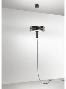 Κρεμαστό Φωτιστικό Οροφής 2xLED 14,2W Dimmable Triac Ρυθμιζόμενο Led Machine S30 Prandina-1C33000313505-Μαύρο 1C33000313505