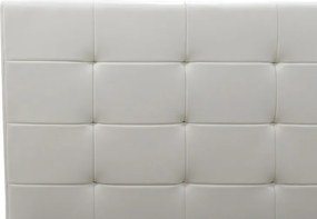 Κρεβάτι Roi pakoworld 160x200 PU λευκό ματ + αποθηκευτικό χώρο