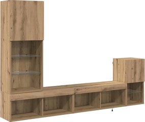 vidaXL Μονάδες Τοίχου Τηλεόρασης Artisan Oak Επεξεργασμένο ξύλο