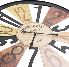 vidaXL Ρολόι Τοίχου Πολύχρωμο 60 εκ. Μεταλλικό