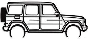 Διακοσμητικό Τοίχου Mercedes G-Class 891TNL3305 73x30cm Black Wallity Μέταλλο