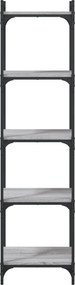 vidaXL Βιβλιοθήκη 5 Επιπέδων Γκρι Sonoma 40x30x154 εκ. Επεξεργ. Ξύλο