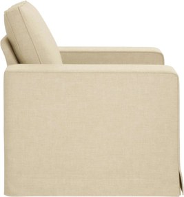 vidaXL Καναπές Κρεμ 103 x 80 x 82 εκ ύφασμα