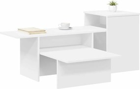 vidaXL Τραπέζι κονσόλας Λευκό 91,5 x 35 x 38,5 εκ Επεξεργασμένο ξύλο