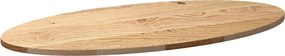vidaXL Επιτραπέζια επιφάνεια 100x50x2 cm μασίφ ξύλο δρυς οβάλ