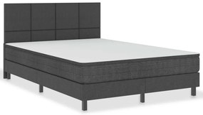 ΚΡΕΒΑΤΙ BOXSPRING ΣΚΟΥΡΟ ΓΚΡΙ 140 X 200 ΕΚ. ΥΦΑΣΜΑΤΙΝΟ 3054716