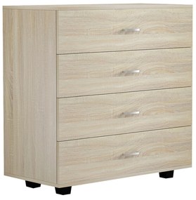 4-drawer cabinet, sonoma, melamine, 80x40x83H