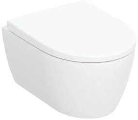 Geberit ΛΕΚΑΝΗ ΚΡΕΜΑΣΤΗ ICON 49cm RIMFREE ΛΕΥΚΗ ΣΕΤ ΜΕ ΚΑΛΥΜΜΑ SLIM 500.814.00.1 GEBERIT KANEL-201.1.500814001