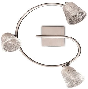 Φωτιστικό Τοίχου - Οροφής 77-1054 G925-3SP Riga Spot Round Chrome Homelighting Metal, Glass