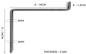 ΡΑΦΙΕΡΑ ΤΟΙΧΟΥ ΣΕ ΚΑΡΥΔΙ ΧΡΩΜΑ HM8997.01 60x14x16 εκ.