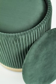 MONTY set of two stools: color: dark green DIOMMI V-CH-MONTY-PUFA-C.ZIELONY