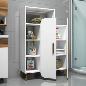 Stewehome Ντουλάπι πολλαπλών χρήσεων Λευκό 90x32x132 cm