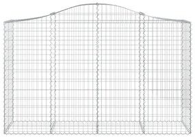 vidaXL Συρματοκιβώτια Τοξωτά 40 τεμ. 200x50x120/140 εκ. Γαλβαν. Ατσάλι