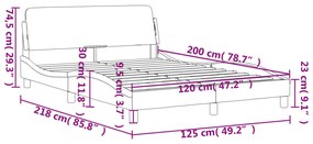 ΠΛΑΙΣΙΟ ΚΡΕΒΑΤΙΟΥ ΜΕ ΚΕΦΑΛΑΡΙ ΡΟΖ 120X200 ΕΚ. ΒΕΛΟΥΔΙΝΟ 373157