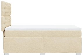 ΚΡΕΒΑΤΙ BOXSPRING ΜΕ ΣΤΡΩΜΑ ΚΡΕΜ 90X200 ΕΚ.ΥΦΑΣΜΑΤΙΝΟ 3292683