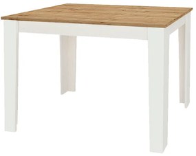 Τραπέζι Darlen Megapap χρώμα λευκό - sapphire oak 110x72x74εκ.
